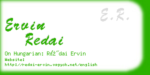 ervin redai business card